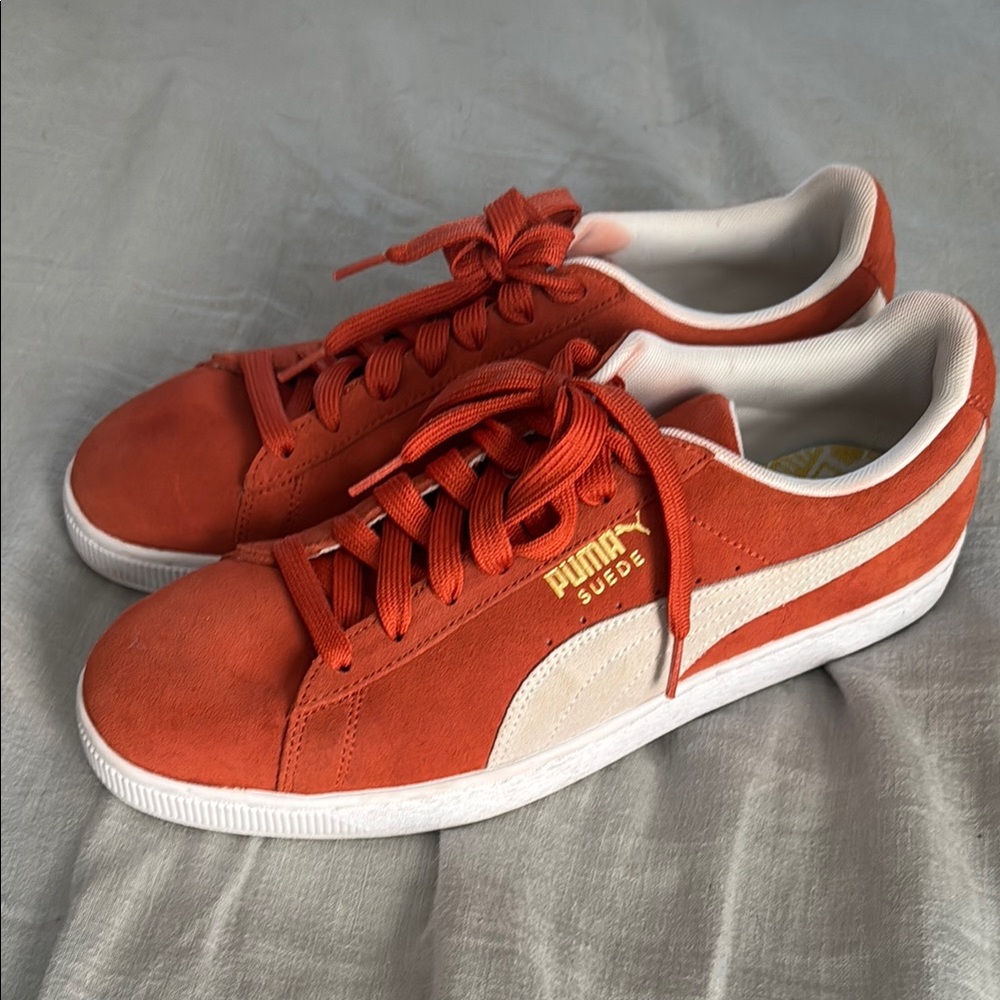 Puma Suede Classic Orange Sneakers men’s size 12